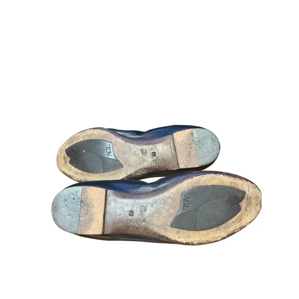 Women's leather  AGL flats size 39 euro - US 8.5 - Picture 2 of 6